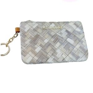 MZ Wallace Zoey Basketweave Keychain Pouch